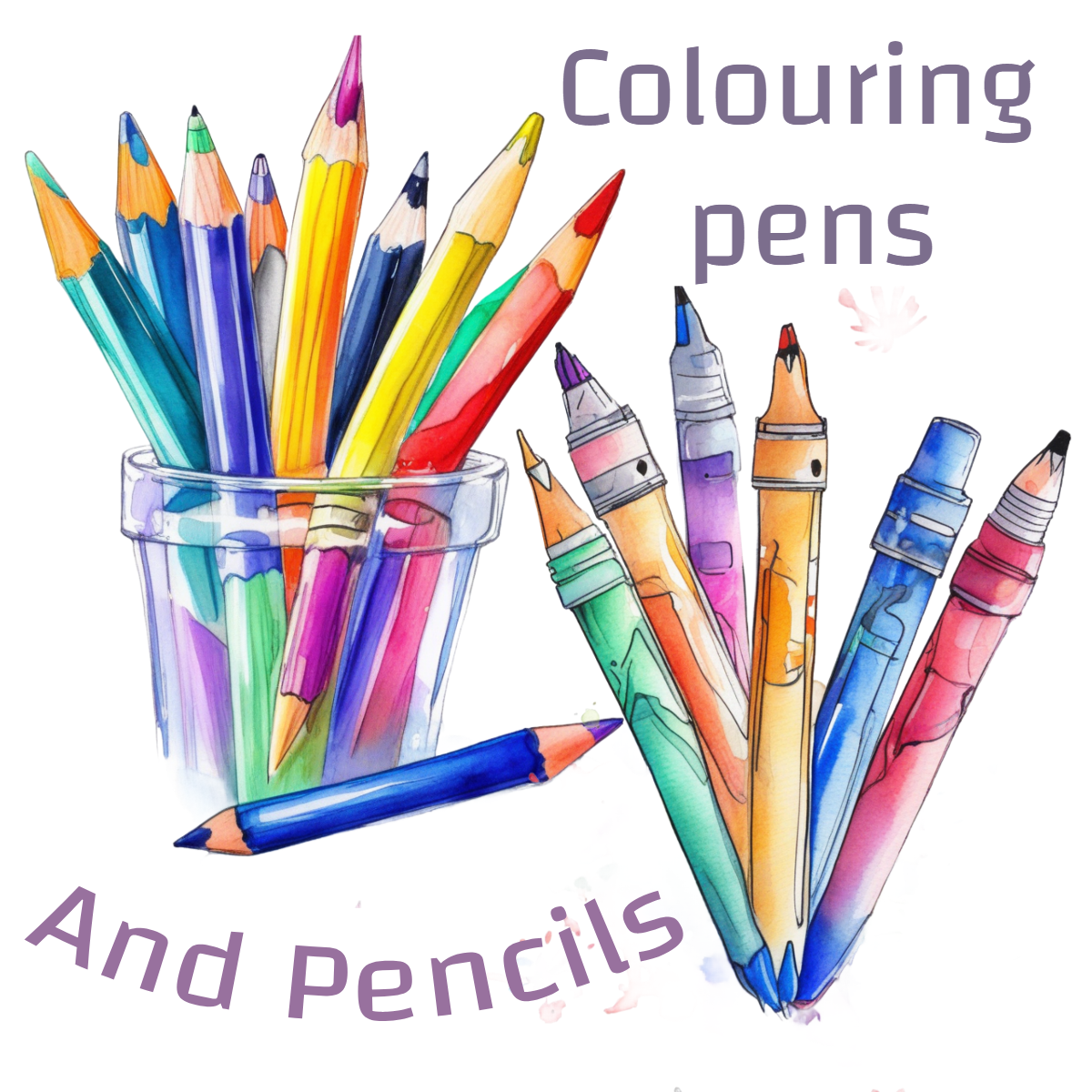 Colouring Pens - Pencils - Chalk - Crayons