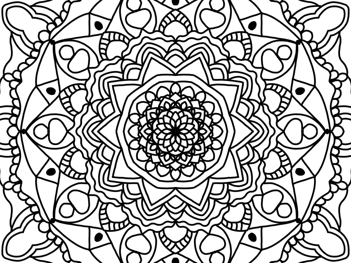 Flutterbyht A4 Colouring Book - 30 Colouring Pages - Mandalas and Patterns