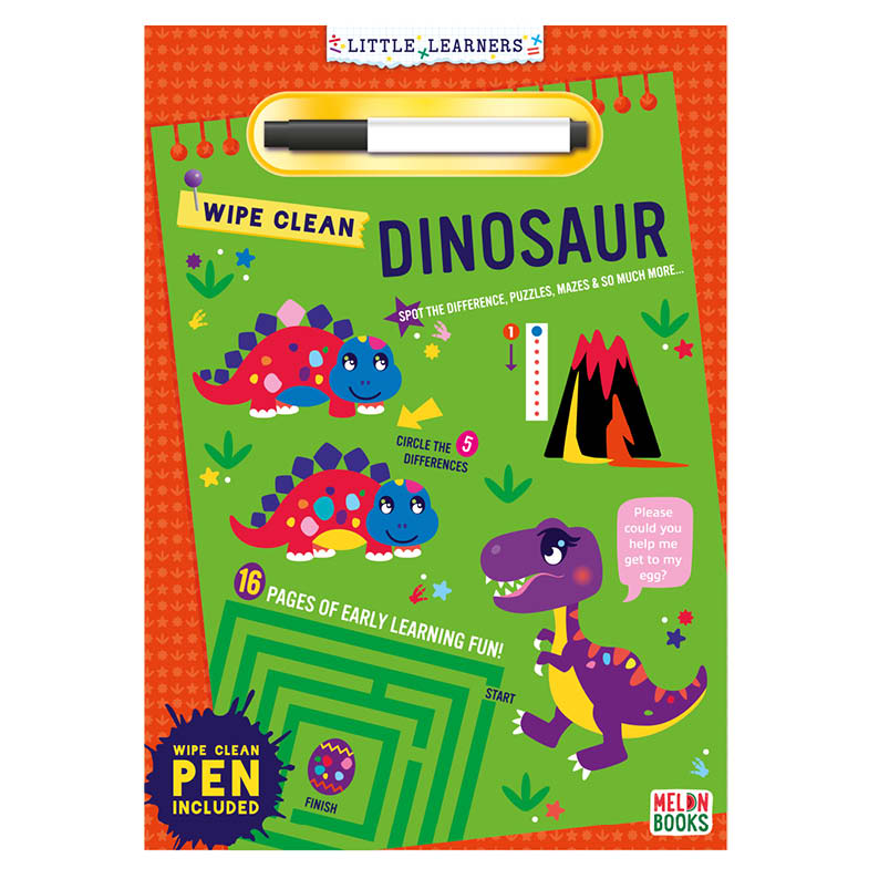 Wipe Clean Puzzle Books for Children - Unicorn - Safari - Dinsoaur - Builder - with free pen