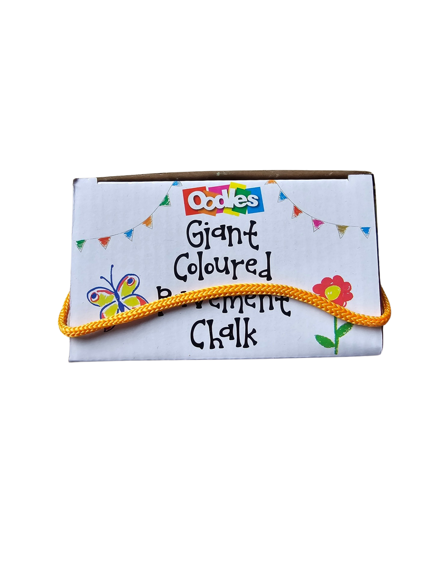 Giant multicoloured Pavement Chalk - 15 sticks in box with handle