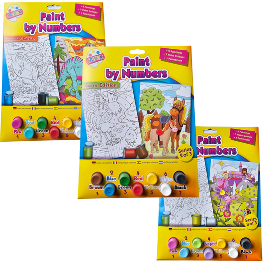 Junior Paint By Numbers by Artbox - Age 3 and over - 3 to choose from