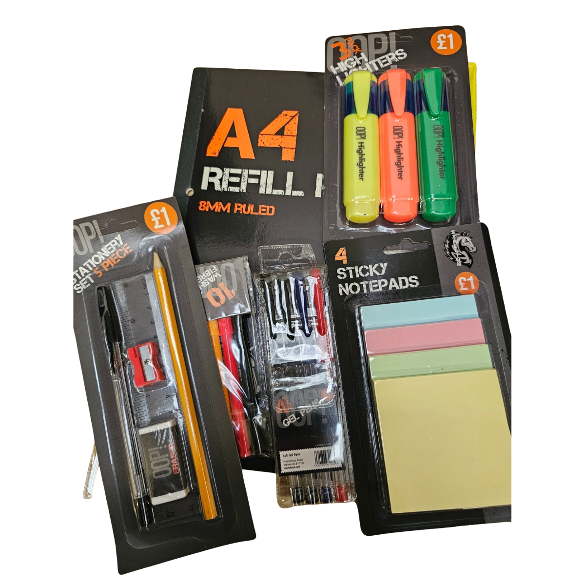 OOP Stationery Value Bundle 5 or 6 items together to save - budget friendly stationery sets for home and school or studying