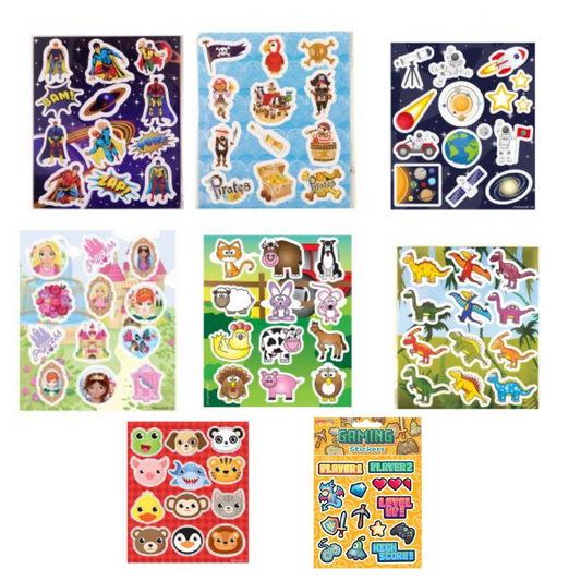 Fun Stickers - LIVE ONLY - choose 10 sheets - perfect for rewards or Party Bags